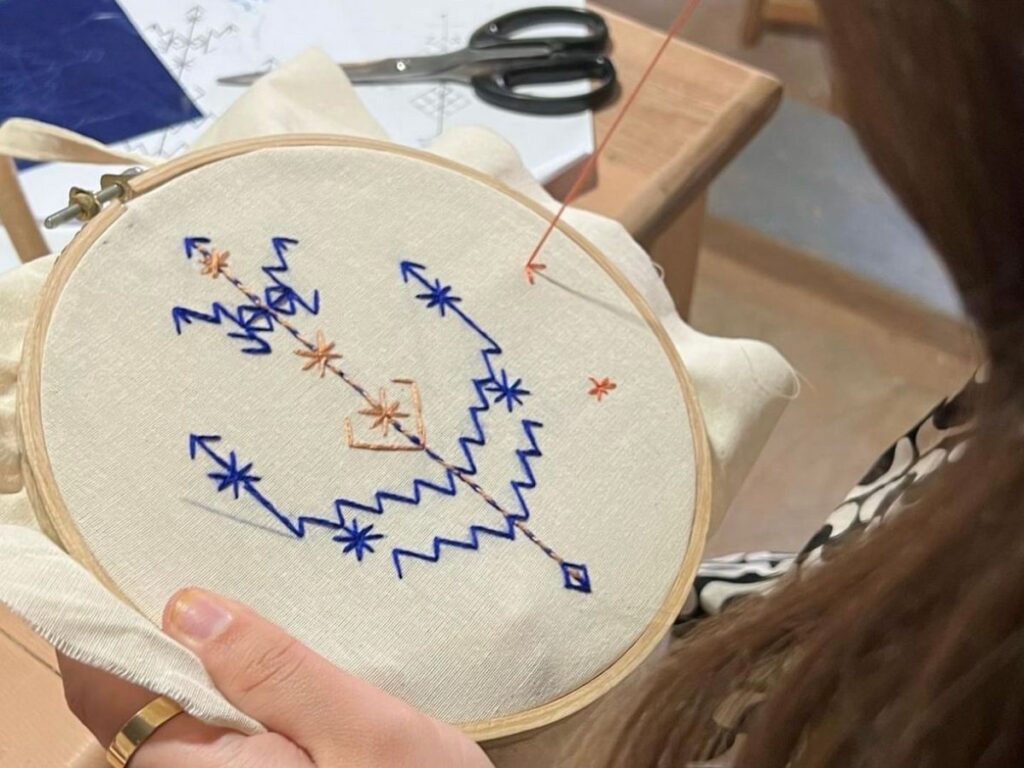 Atelier broderie sur tissus